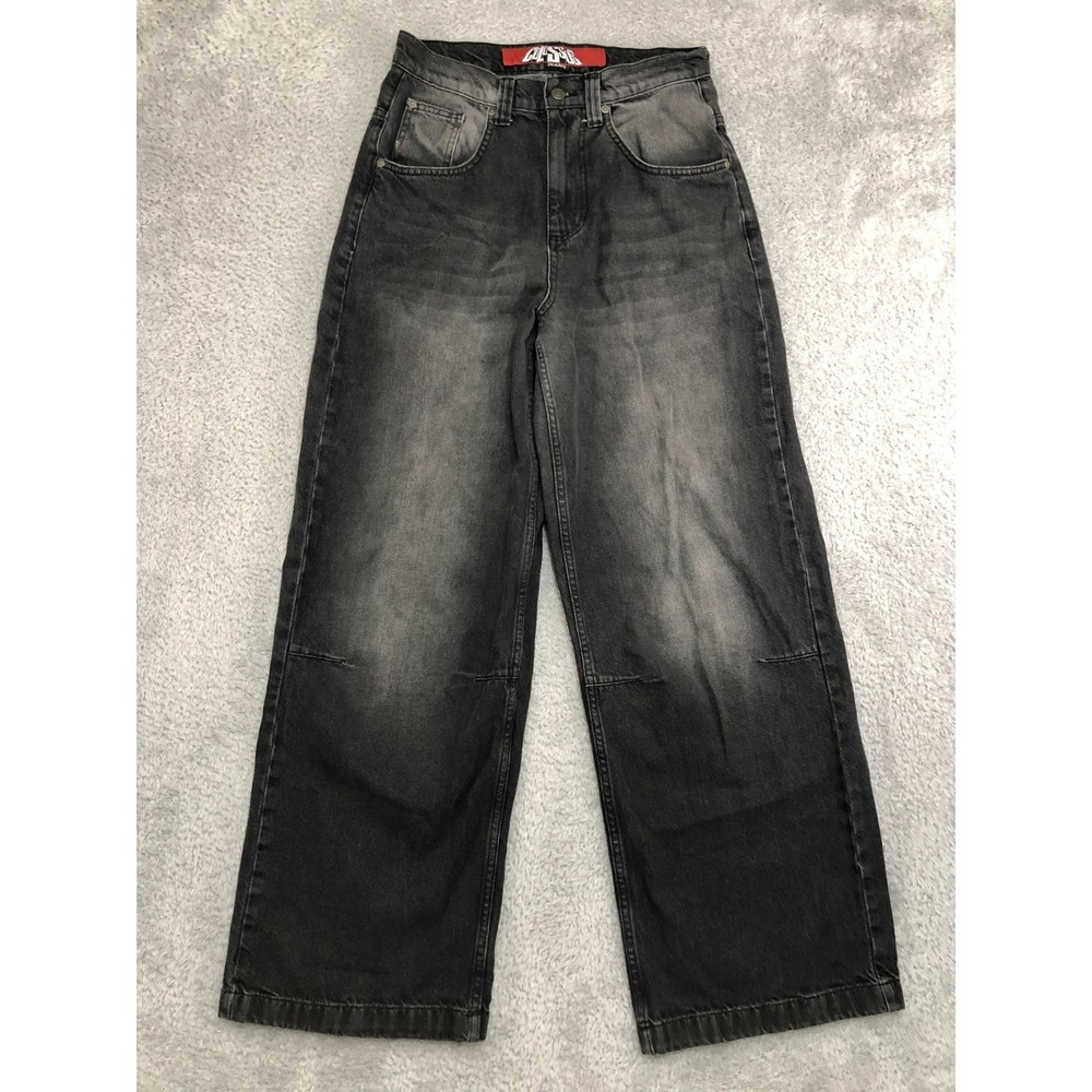 Jaded London Jeans Mens 30x32 Black Wide Leg Colossus Fit Denim